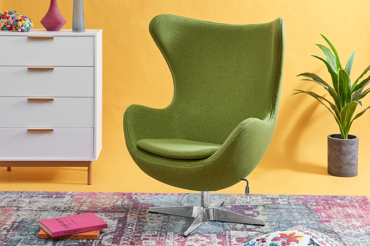 Matt Blatt Arne Jacobsen Egg Chair Premium Replica (Moss Green)