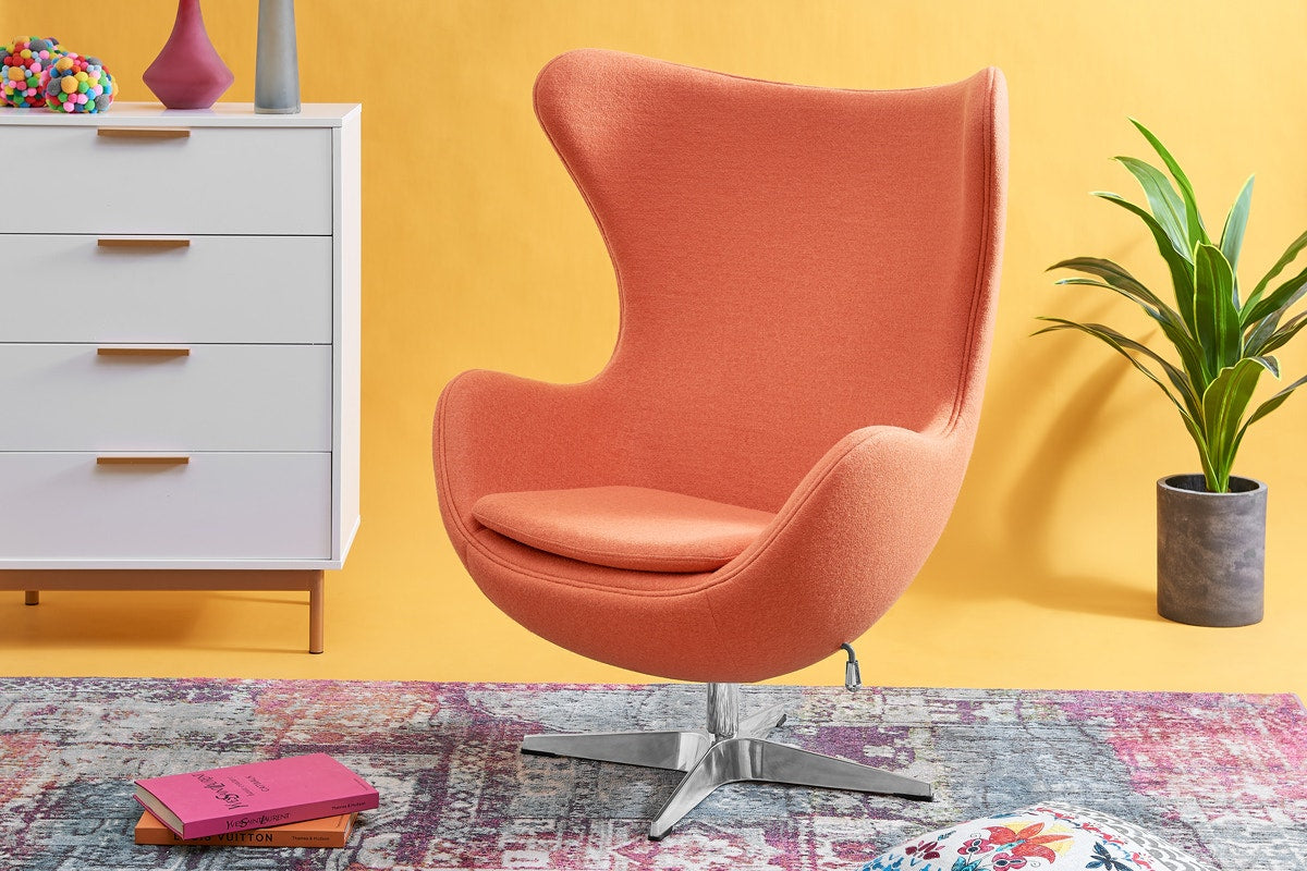 Matt Blatt Arne Jacobsen Egg Chair Replica (Orange)