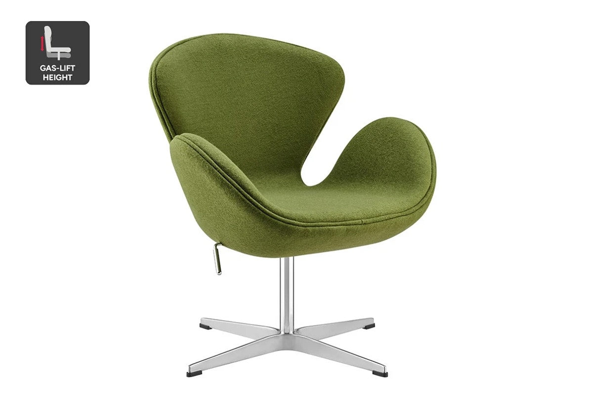 Matt Blatt Arne Jacobsen Swan Chair Replica (Wool Moss Green)