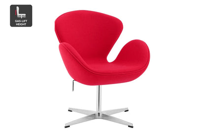 Matt Blatt Arne Jacobsen Height Adjustable Swan Chair Premium Replica (Red)