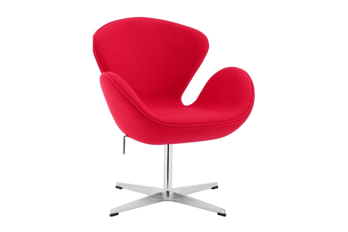 Matt Blatt Arne Jacobsen Height Adjustable Swan Chair Premium Replica (Red)