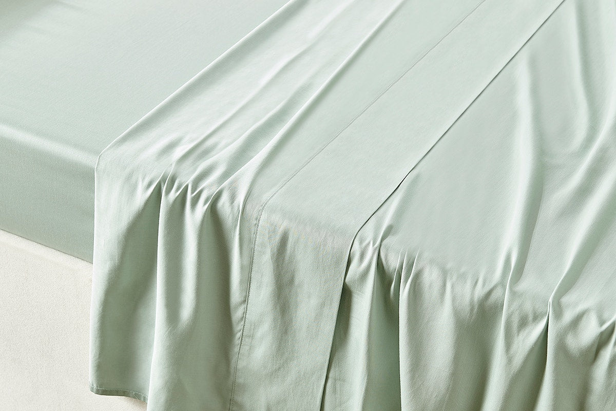 Matt Blatt Bamboo Cotton Bed Sheet Set (Green, King Single)