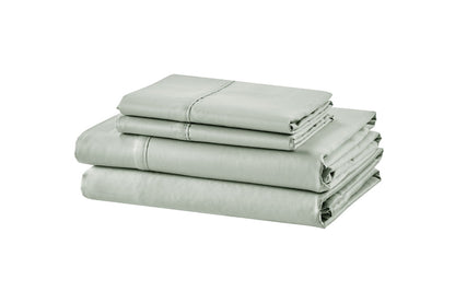 Matt Blatt Bamboo Cotton Bed Sheet Set (Green, King Single)