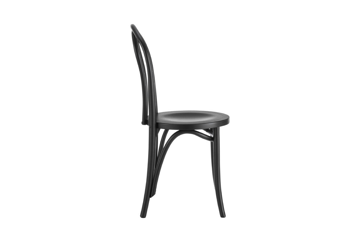 Matt Blatt Set of 2 Bentwood Chairs (Black Birch/Board Seat)