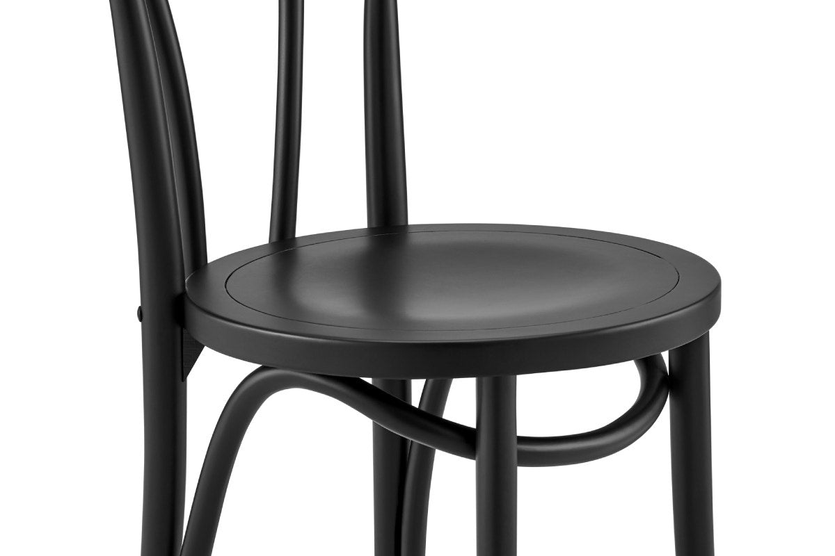 Matt Blatt Set of 2 Bentwood Chairs (Black Birch/Board Seat)