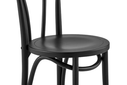 Matt Blatt Set of 2 Bentwood Chairs (Black Birch/Board Seat)