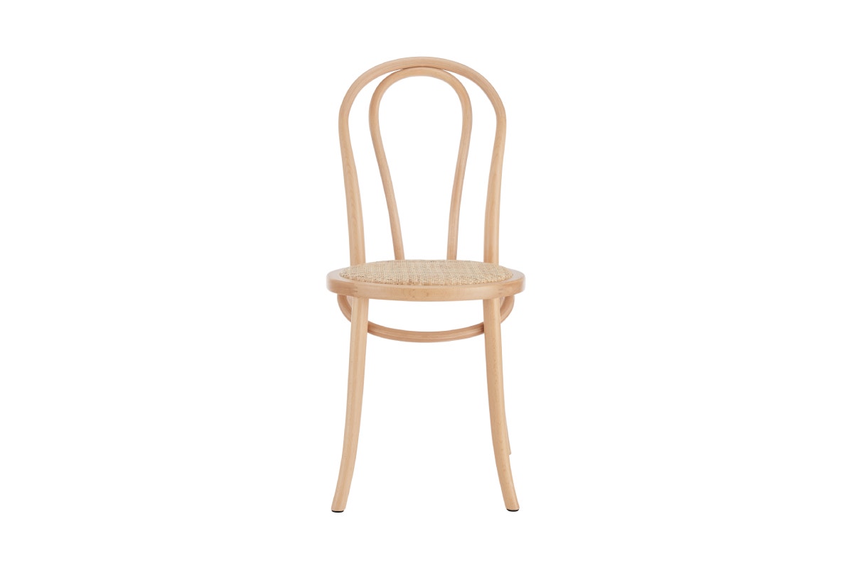 Matt Blatt Set of 2 Bentwood Chairs (Natural Beech/Rattan Seat)