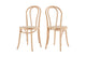 Matt Blatt Set of 2 Bentwood Chairs (Natural Beech/Rattan Seat)