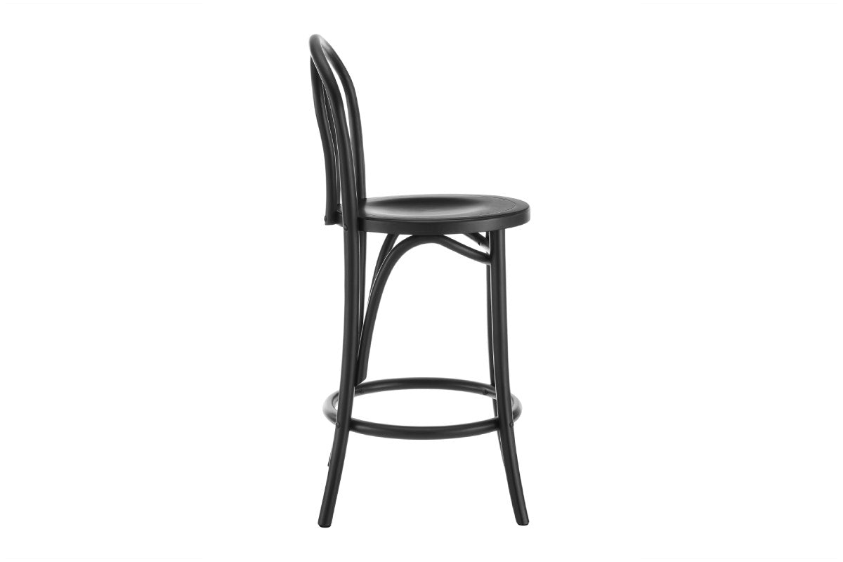 Matt Blatt Bentwood Bar Stool - Black Birch/Board Seat