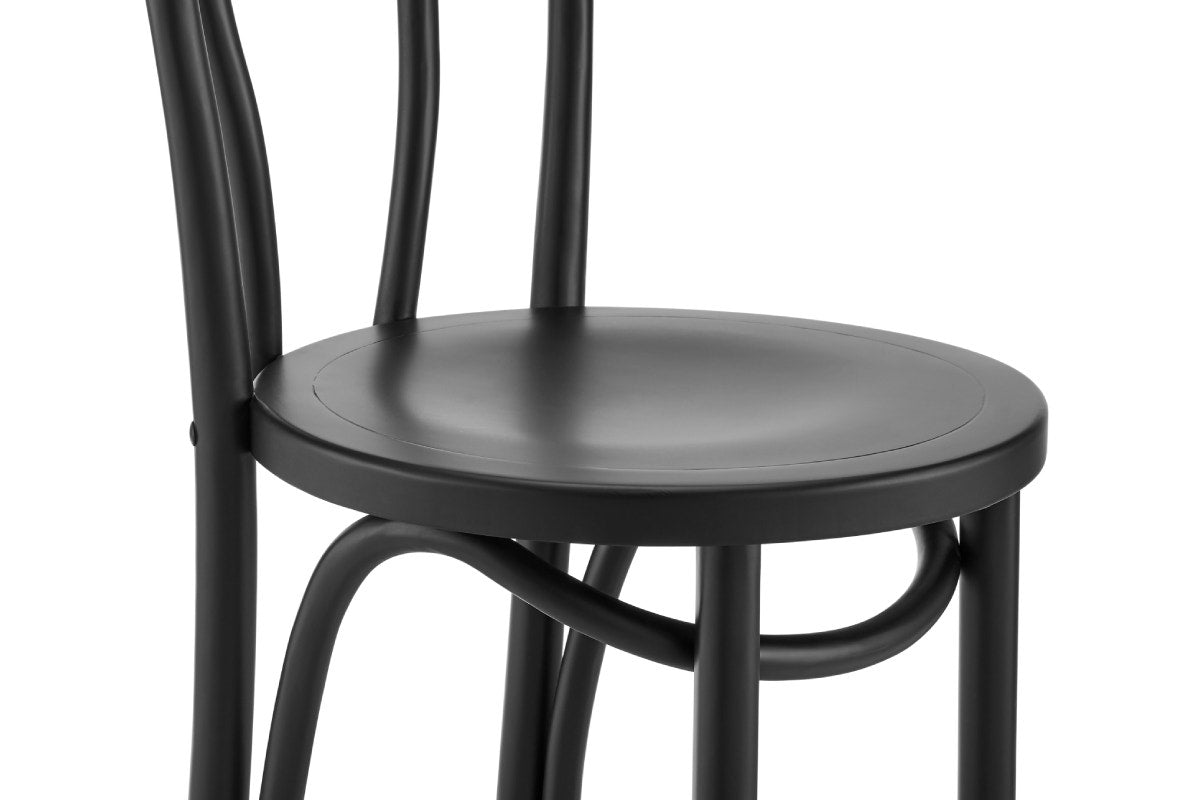 Matt Blatt Bentwood Bar Stool - Black Birch/Board Seat