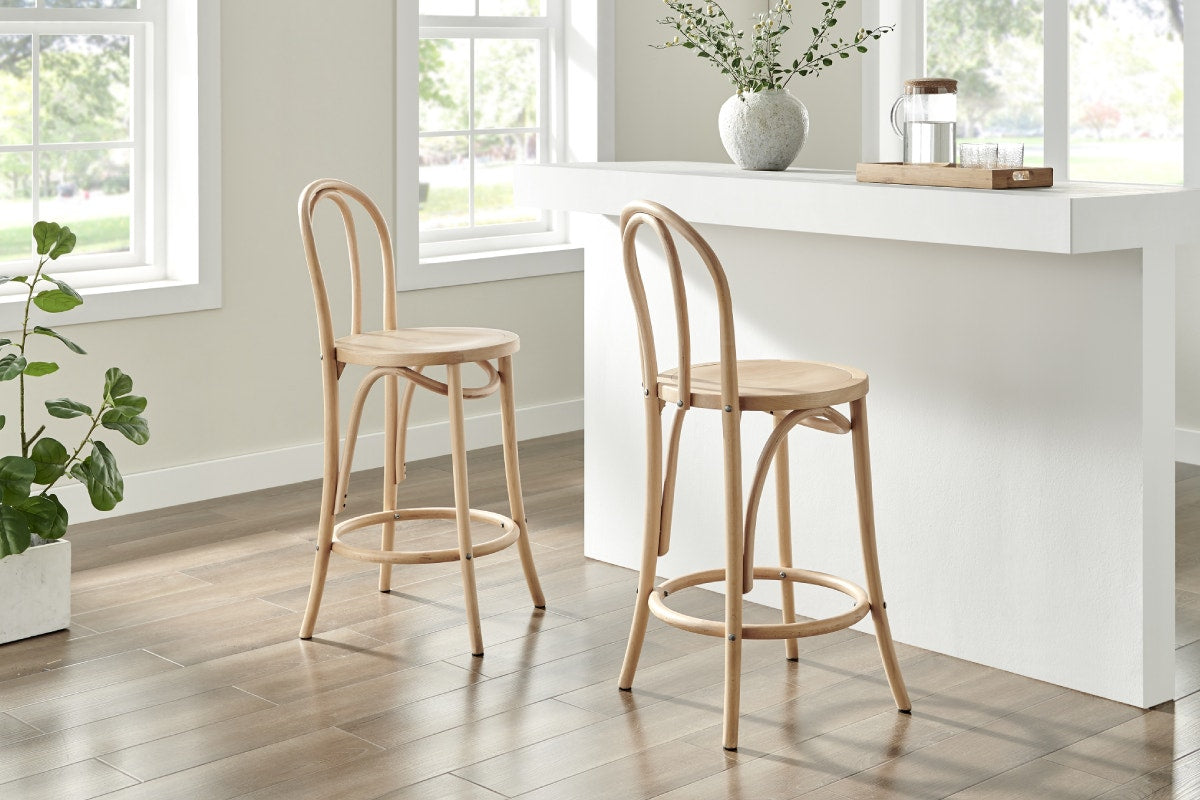 Matt Blatt Bentwood Counter Stool (Natural Beech/Board Seat)