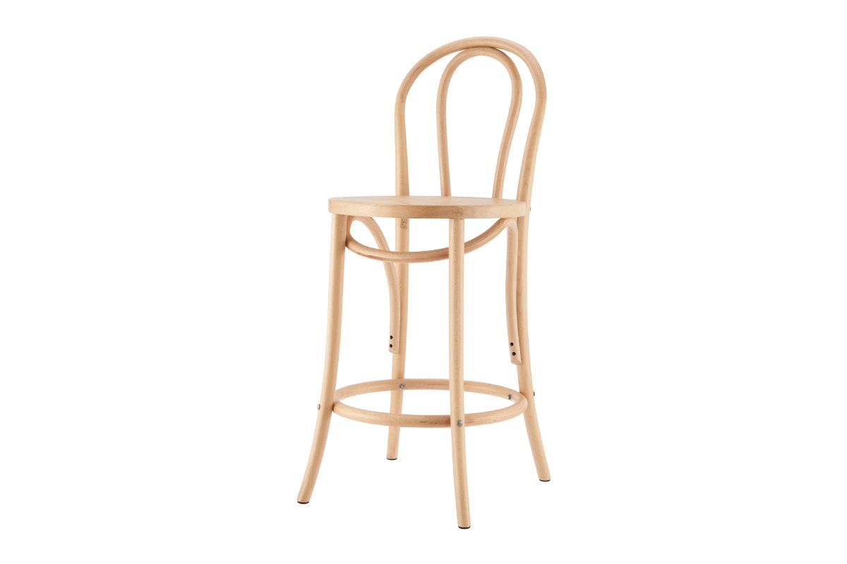 Matt Blatt Bentwood Counter Stool (Natural Beech/Board Seat)
