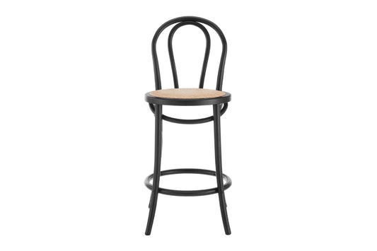 Matt Blatt Bentwood Counter Stool (Black Birch/Rattan Seat) - Auzzistore