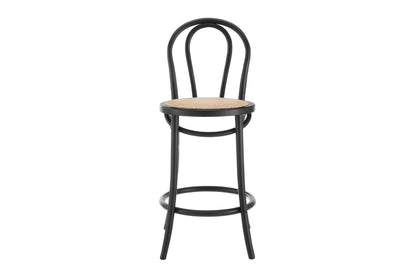 Matt Blatt Bentwood Counter Stool (Black Birch/Rattan Seat)