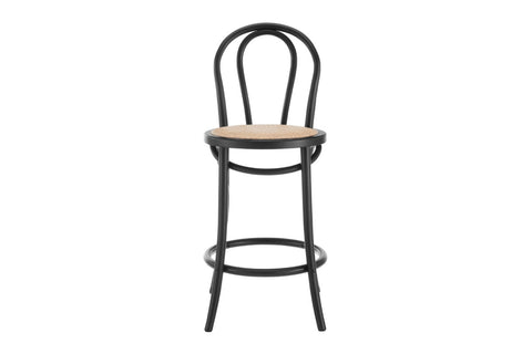 Matt Blatt Bentwood Counter Stool (Black Birch/Rattan Seat) - Auzzistore