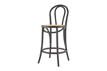 Matt Blatt Bentwood Counter Stool (Black Birch/Rattan Seat)