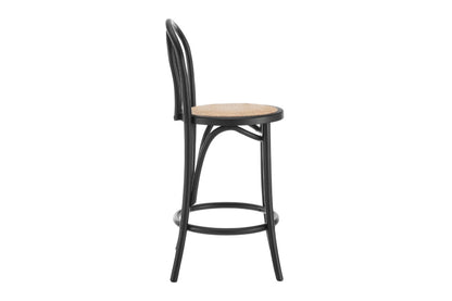 Matt Blatt Bentwood Counter Stool (Black Birch/Rattan Seat)
