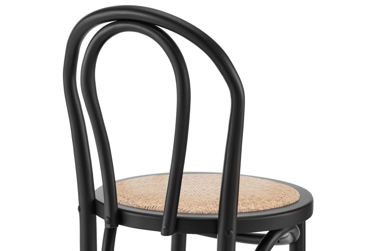 Matt Blatt Bentwood Counter Stool (Black Birch/Rattan Seat)