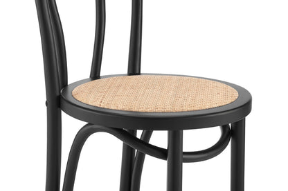 Matt Blatt Bentwood Counter Stool (Black Birch/Rattan Seat)