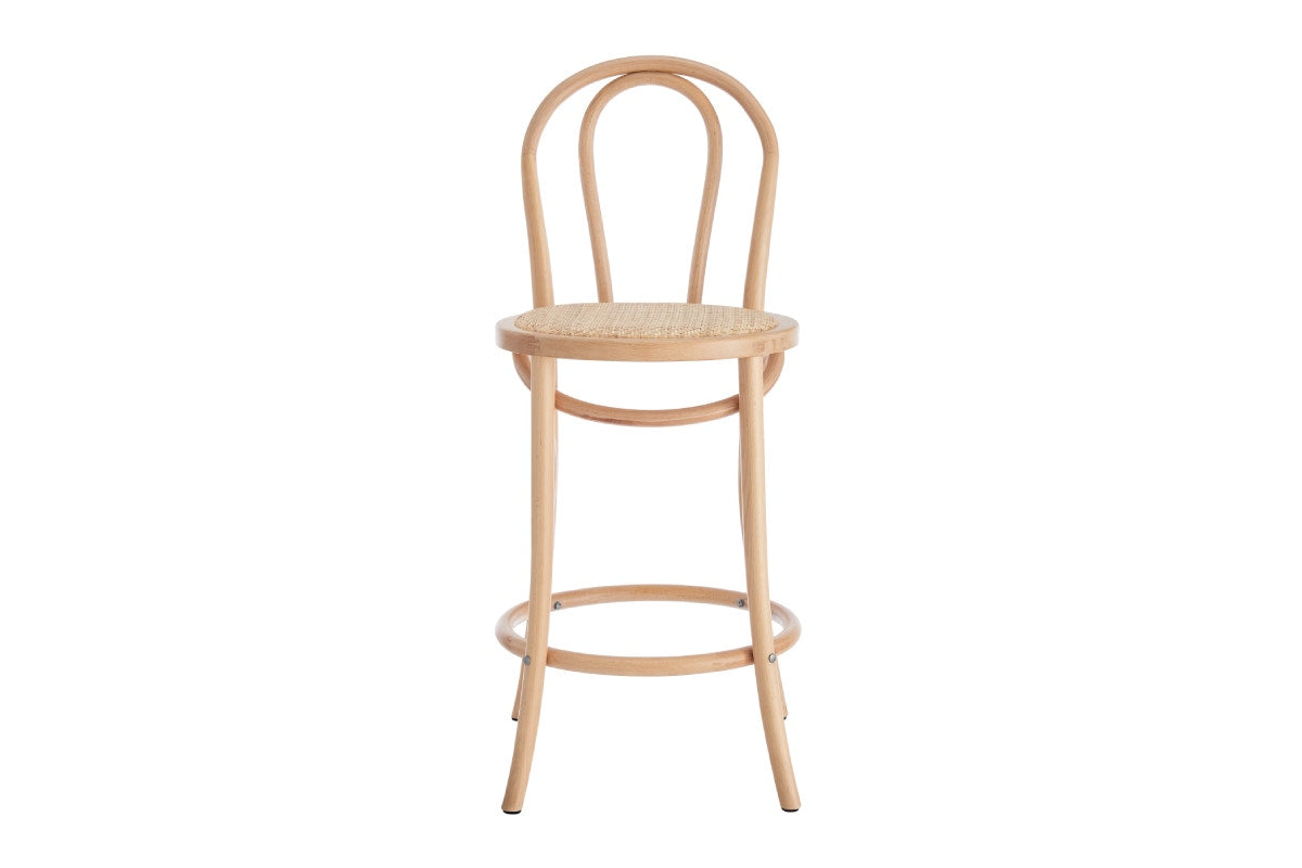 Matt Blatt Bentwood Counter Stool (Natural Beech/Rattan Seat)