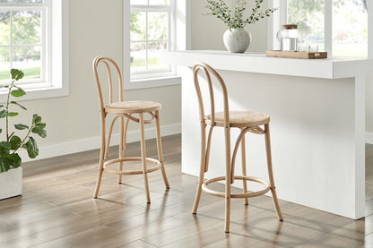 Matt Blatt Bentwood Counter Stool (Natural Beech/Rattan Seat)