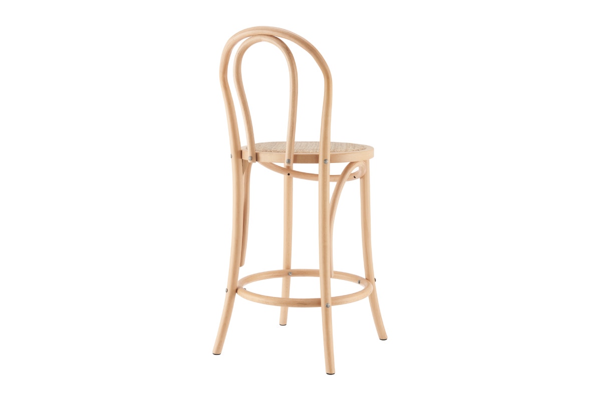 Matt Blatt Bentwood Counter Stool (Natural Beech/Rattan Seat)
