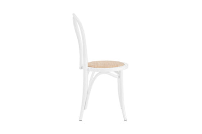 Matt Blatt Set of 2 Bentwood Chairs (White Birch/Rattan Seat)