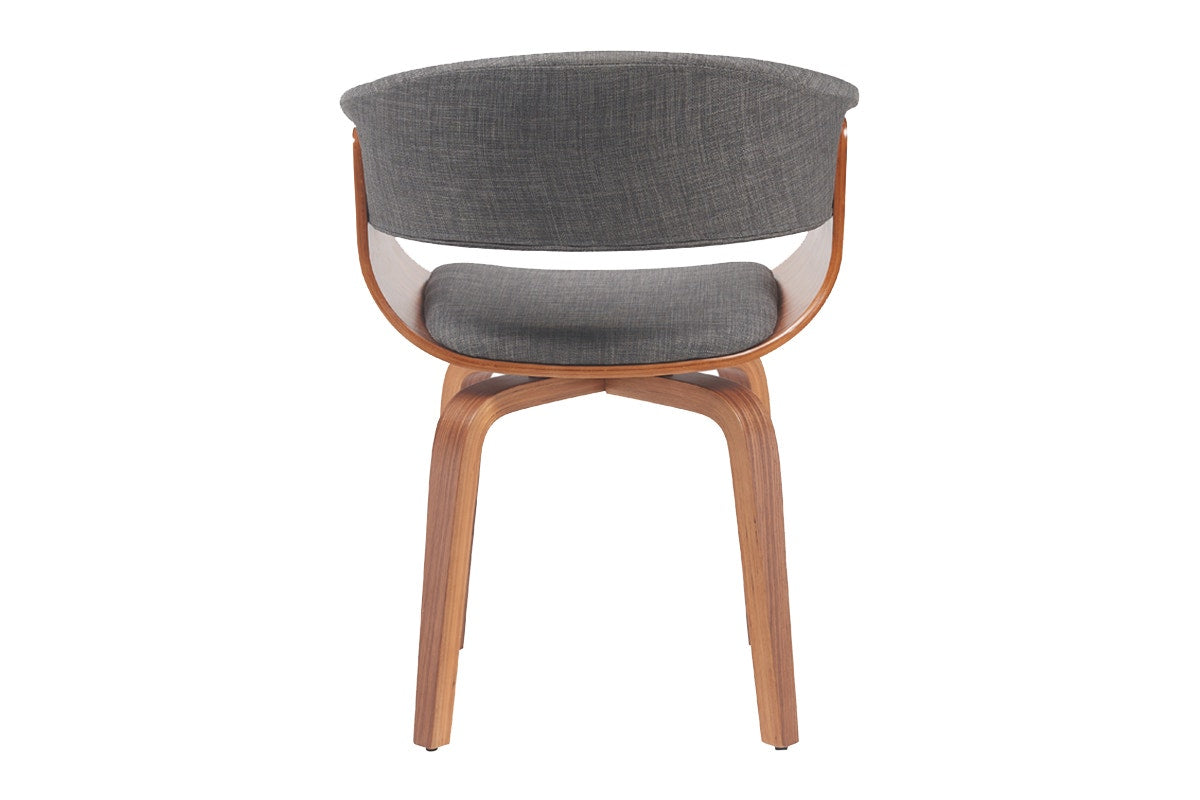 Set of 2 Matt Blatt Bentwood Upholstered Dining Chairs (Walnut)