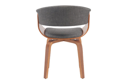 Set of 2 Matt Blatt Bentwood Upholstered Dining Chairs (Walnut)