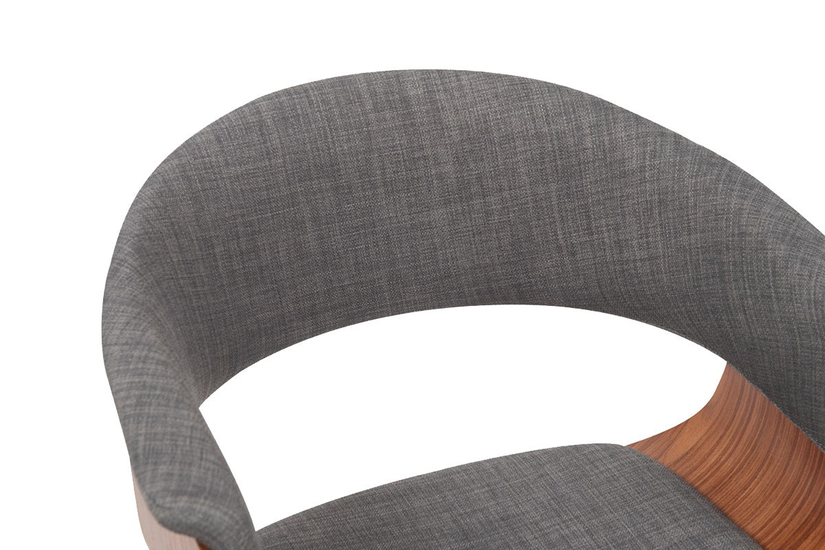 Set of 2 Matt Blatt Bentwood Upholstered Dining Chairs (Walnut)