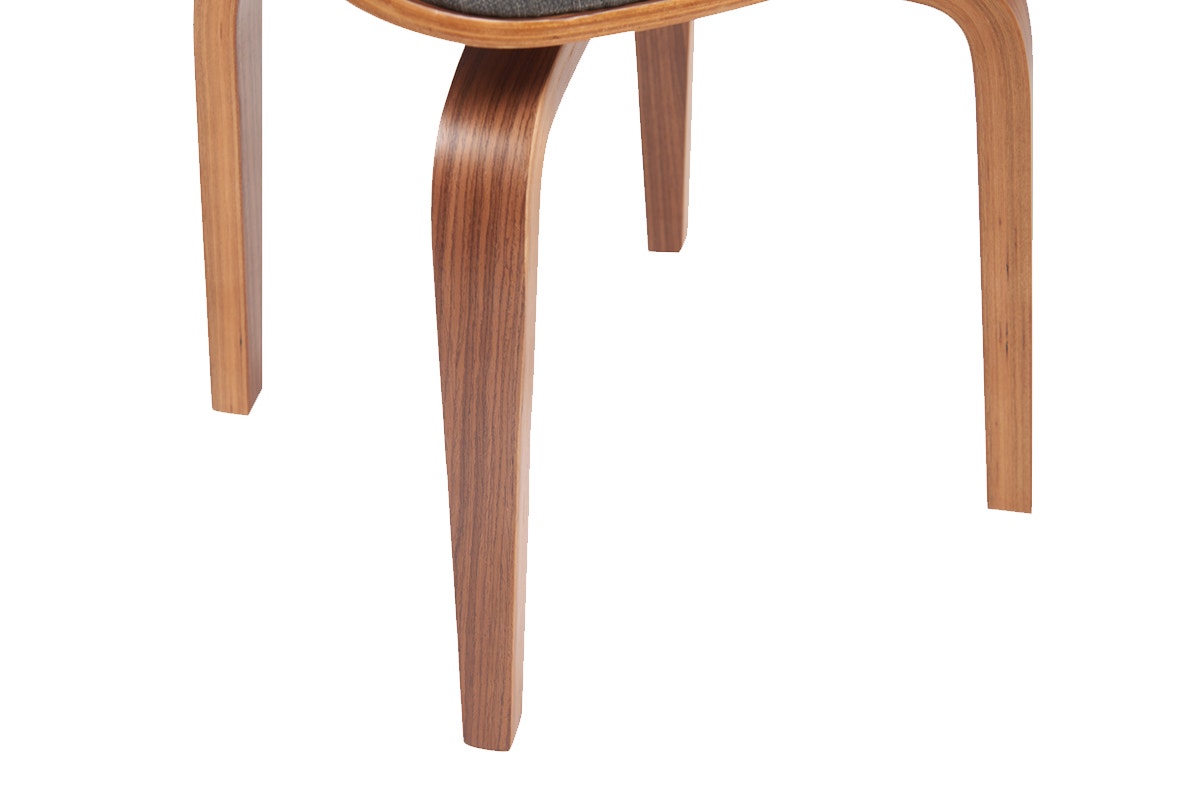 Set of 2 Matt Blatt Bentwood Upholstered Dining Chairs (Walnut)