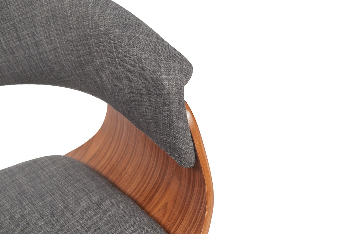 Set of 2 Matt Blatt Bentwood Upholstered Dining Chairs (Walnut)