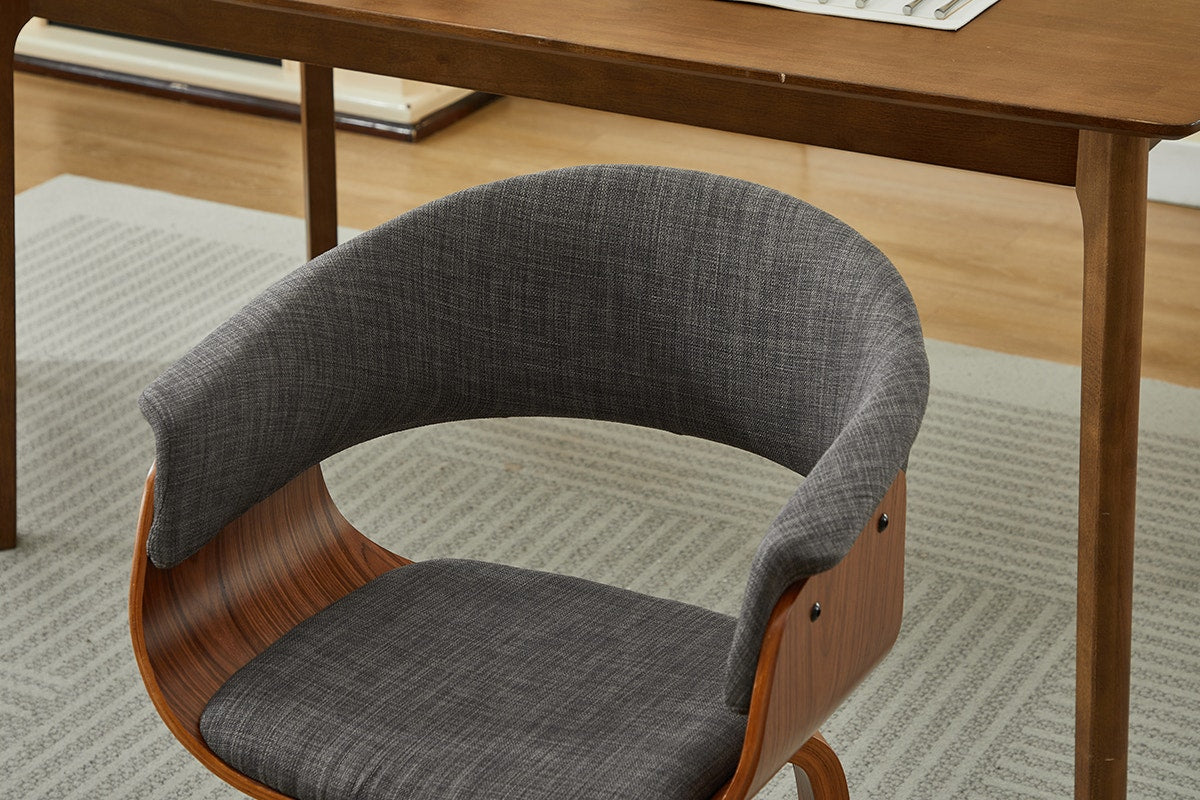 Set of 2 Matt Blatt Bentwood Upholstered Dining Chairs (Walnut)