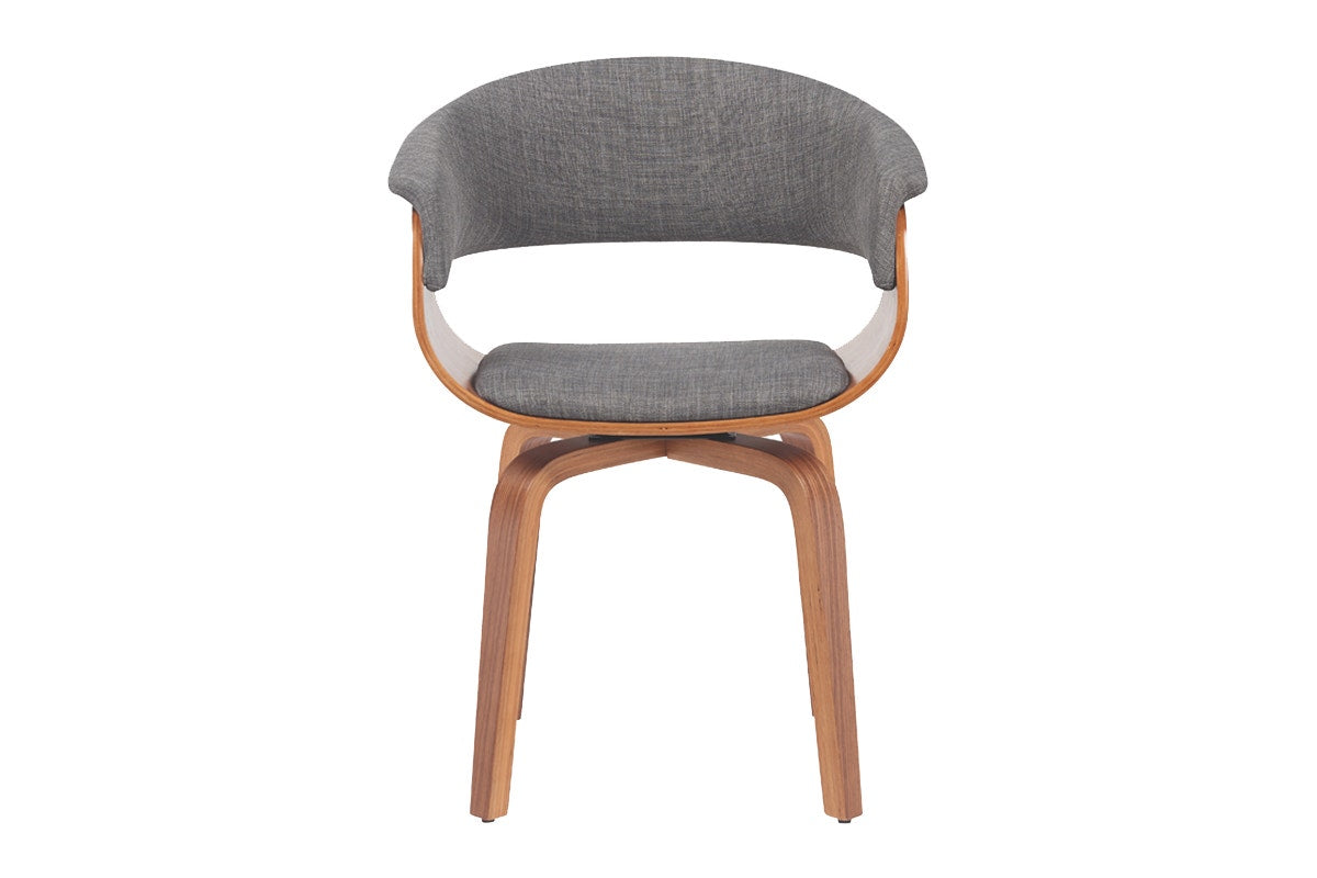 Set of 2 Matt Blatt Bentwood Upholstered Dining Chairs (Walnut)