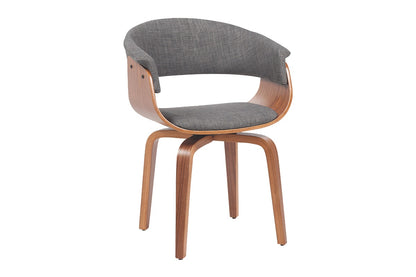 Set of 2 Matt Blatt Bentwood Upholstered Dining Chairs (Walnut)