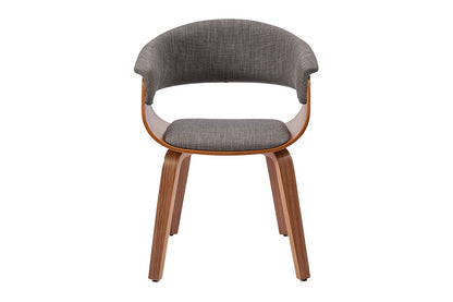 Set of 2 Matt Blatt Bentwood Upholstered Dining Chairs (Walnut)