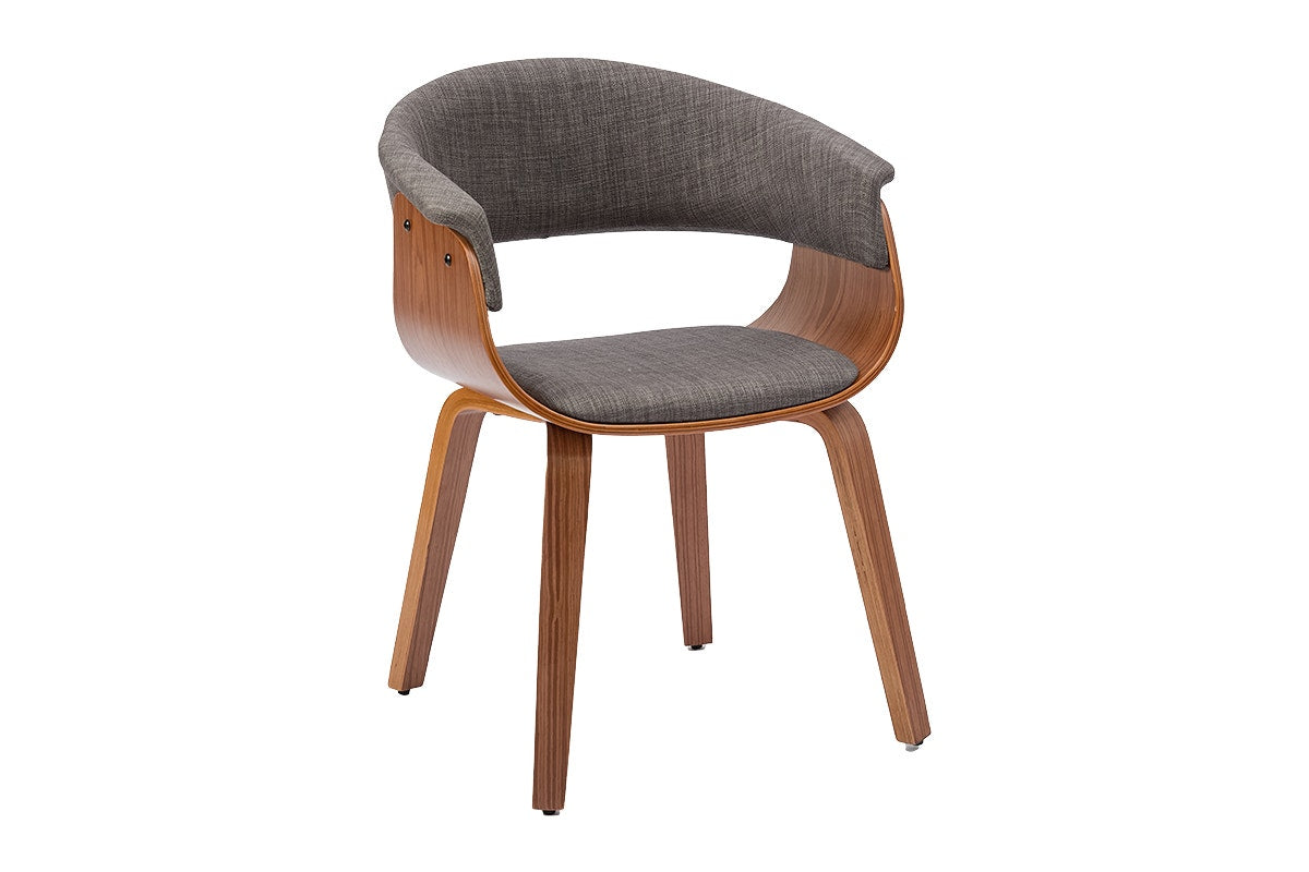 Set of 2 Matt Blatt Bentwood Upholstered Dining Chairs (Walnut)