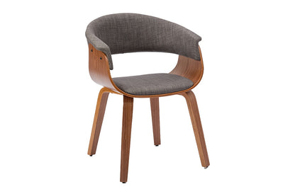 Set of 2 Matt Blatt Bentwood Upholstered Dining Chairs (Walnut)