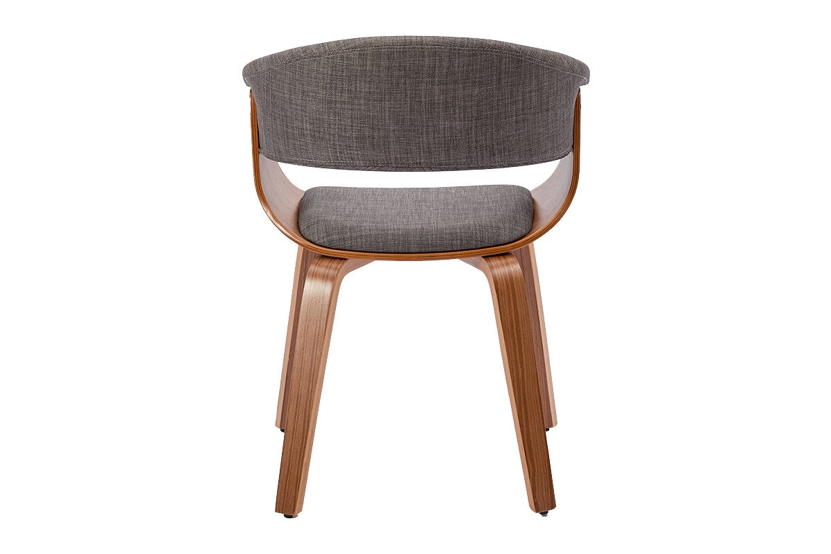 Set of 2 Matt Blatt Bentwood Upholstered Dining Chairs (Walnut)