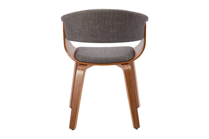 Set of 2 Matt Blatt Bentwood Upholstered Dining Chairs (Walnut)