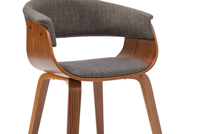 Set of 2 Matt Blatt Bentwood Upholstered Dining Chairs (Walnut)