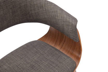 Set of 2 Matt Blatt Bentwood Upholstered Dining Chairs (Walnut)