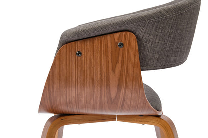 Set of 2 Matt Blatt Bentwood Upholstered Dining Chairs (Walnut)