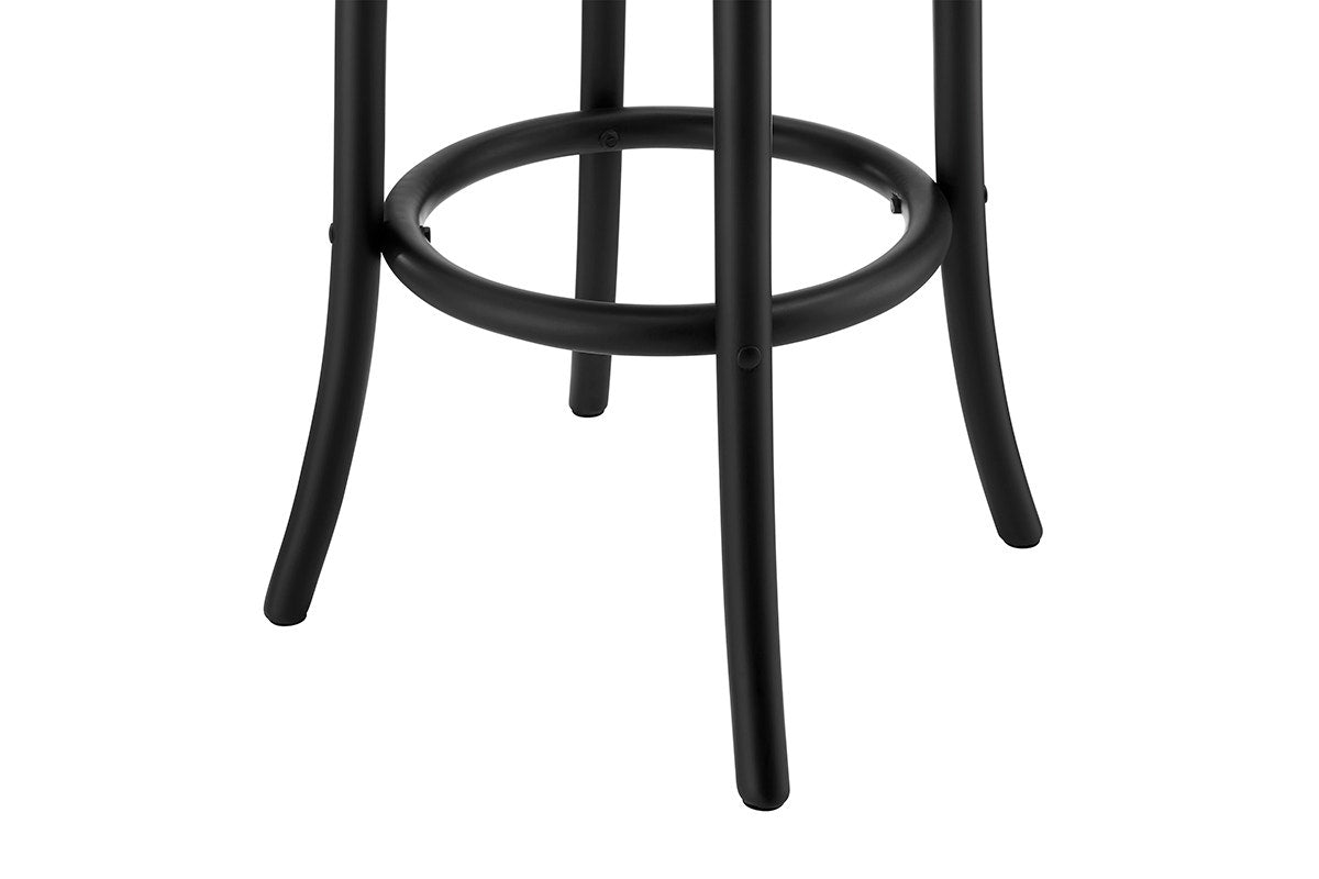 Matt Blatt Bentwood Backless Counter Stool (Black/Rattan Seat)