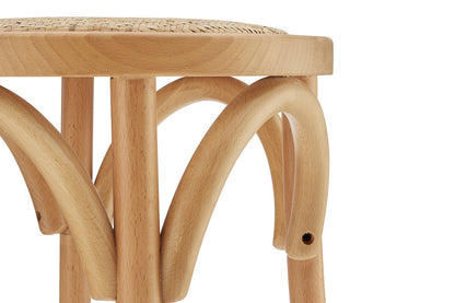 Matt Blatt Bentwood Backless Counter Stool (Natural Beech/Rattan Seat)