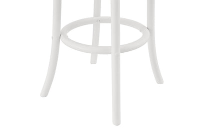 Matt Blatt Bentwood Backless Counter Stool (White/Rattan Seat)