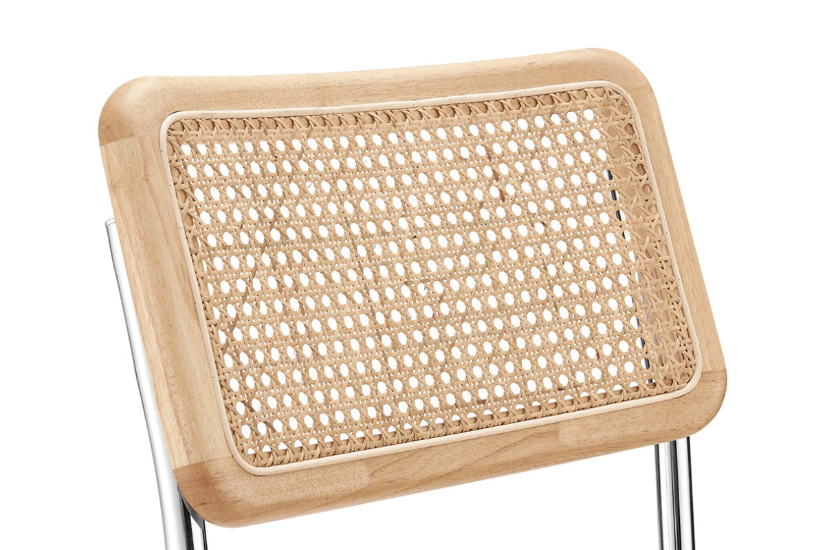 Set of 2 Matt Blatt Marcel Breuer Cesca Dining Chairs Replica (Rattan/Green Velvet)