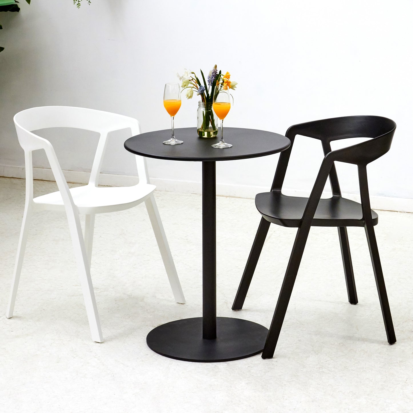 Set of 2 Matt Blatt Patrick Norguet Compas Chairs Replica (Black)