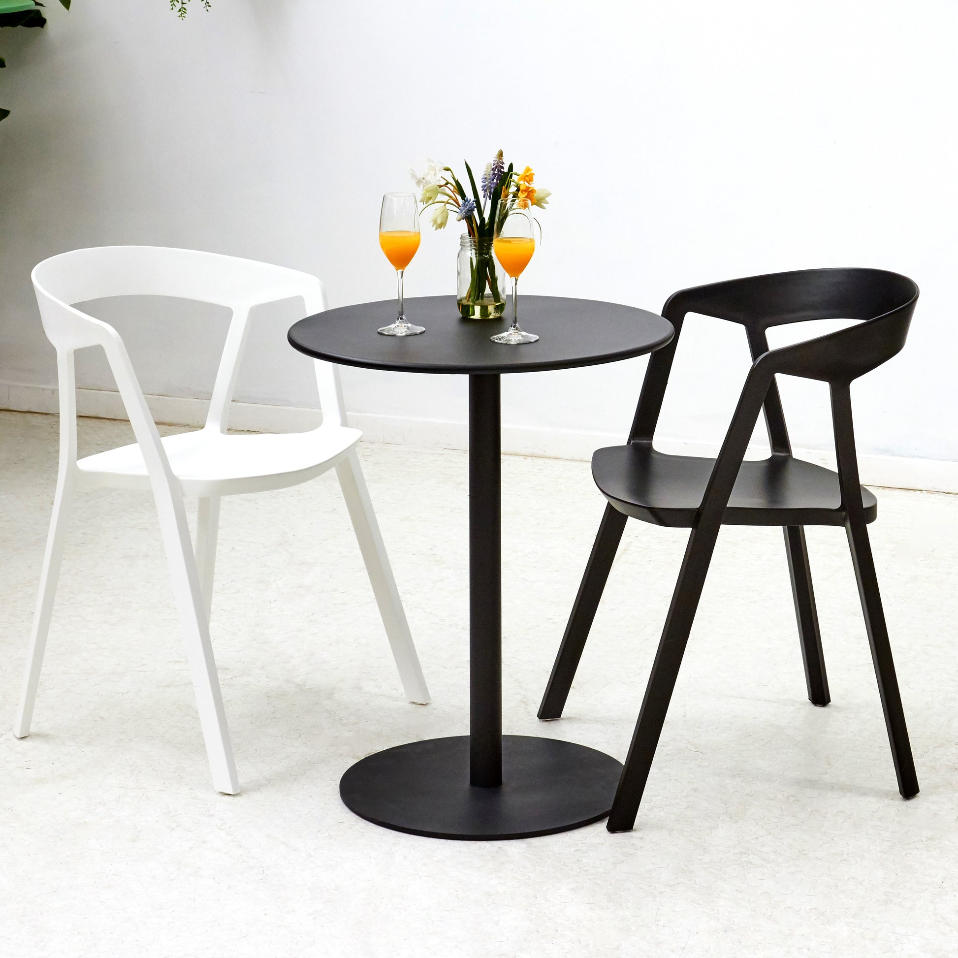 Set of 2 Matt Blatt Patrick Norguet Compas Chairs Replica (Black)