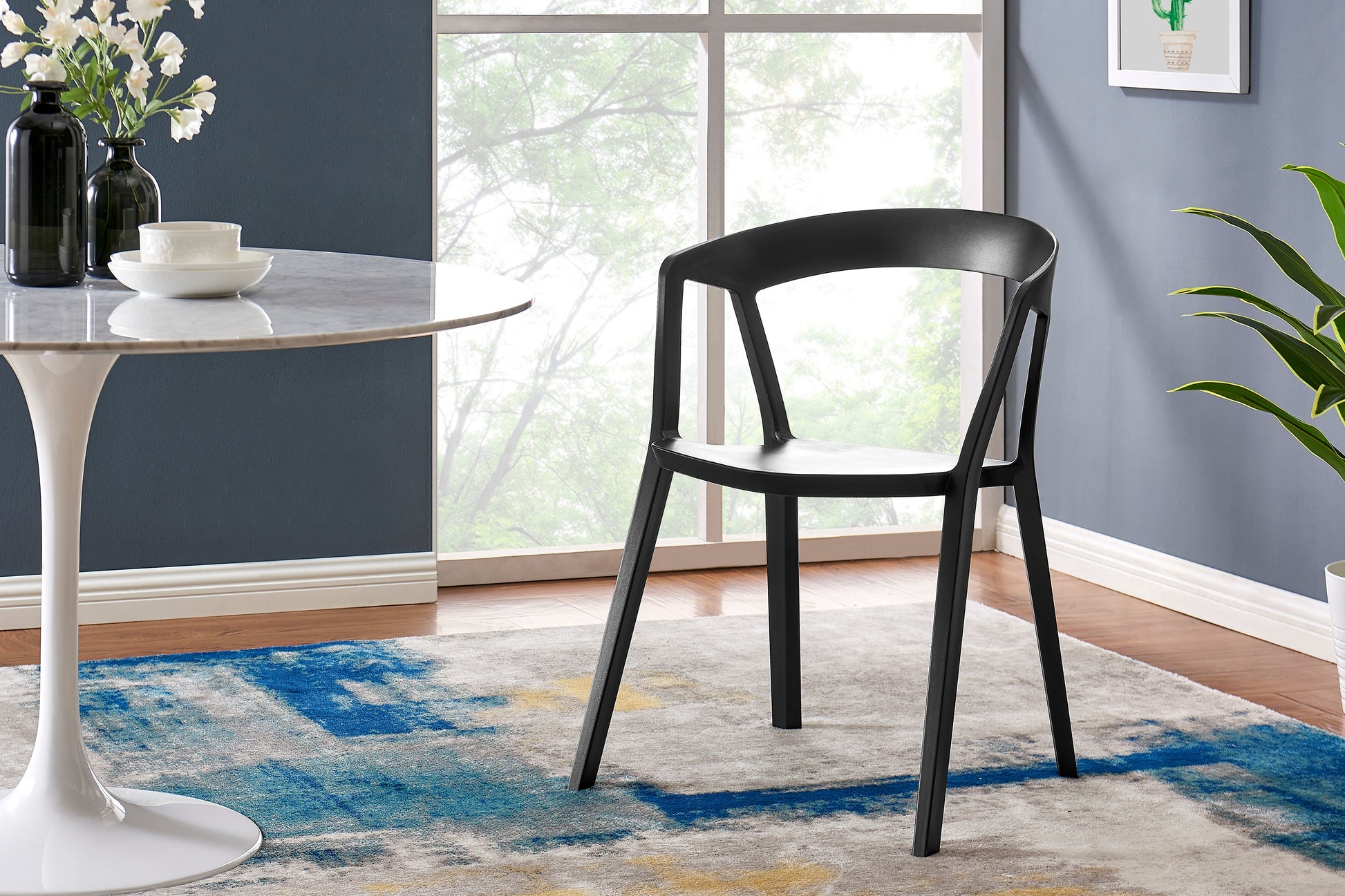Set of 2 Matt Blatt Patrick Norguet Compas Chairs Replica (Black)
